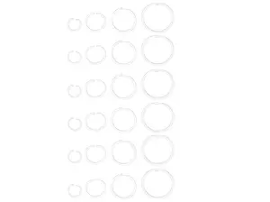 24 Pcs Clear Nose Rings Clear Septum Ring,Plastic Hoop Ear Retainers,Plastic Nose Rings for Surgery (6/8/10/12mm)