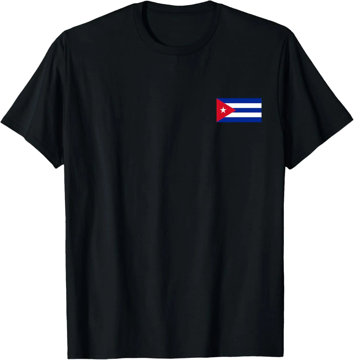 Vintage Distressed Cuba Flag Graphic T-Shirt, Unisex Casual 100% Cotton Streetwear with Short Sleeves and Round Neck, Shortsleeve