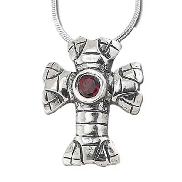 Crawfish Cross Large Stone Pendant