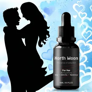 North Moon Pheromone Scented Essential Oil Cologne for Men and Women, Enhances Attractiveness, Daily Fragrance Management, Travel Essential, Portable Pack for Holidays, Suitable for Dates, Work, and Daily Use, Perfect Holiday Gift,15ml per bottle