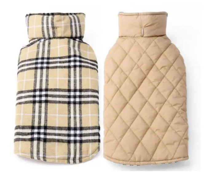 Plaid Dog Winter Coat