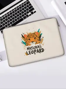 Cheetah Pattern Printed Laptop Bag, Laptop Sleeve, Soft Notebook Cover, Fits Laptops, Tablets, Zipper Storage Pouch, Casual Style, All Seasons