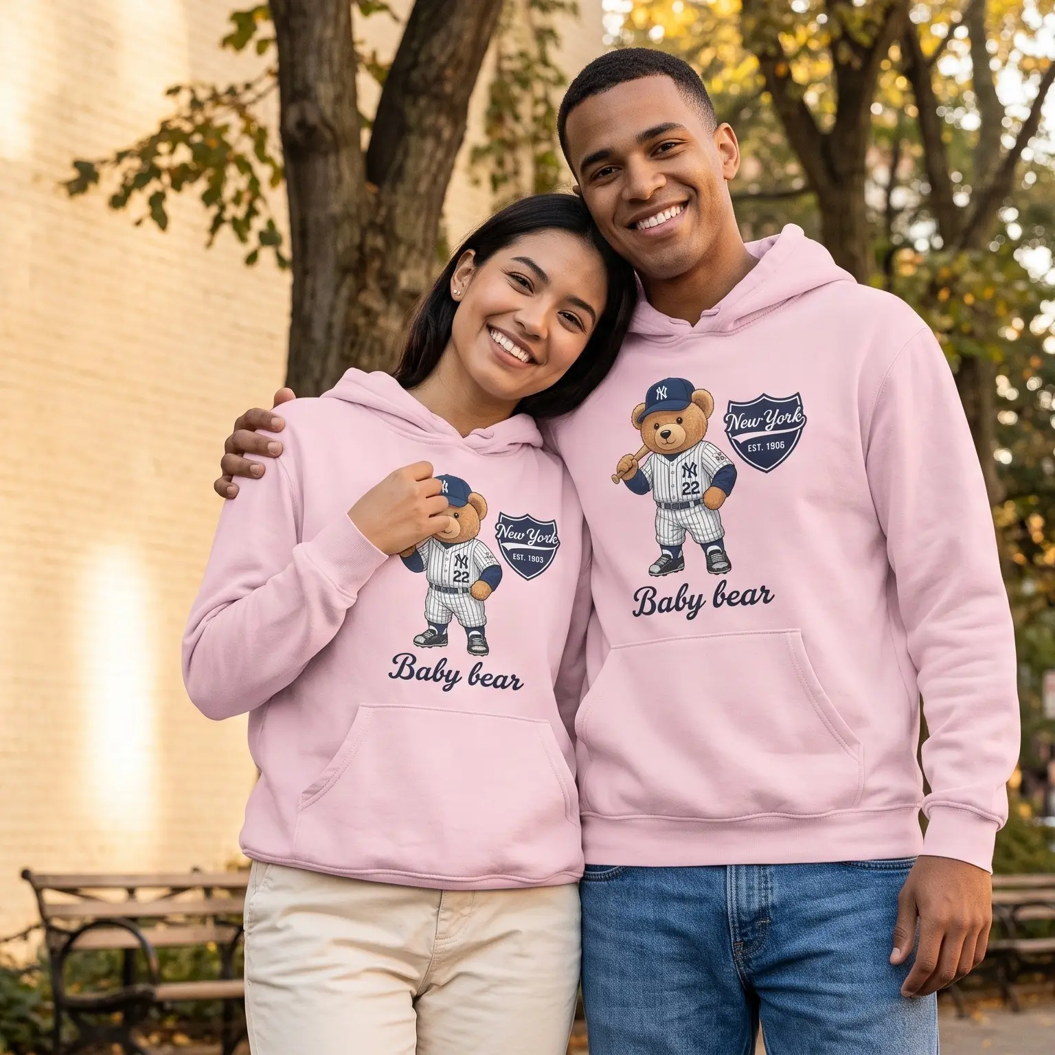 Cute Cartoon Bear Graphic Hooded Sweatshirt | Premium Soft Fleece Casual Pullover | Unisex Cozy Retro Streetwear Comfort Hoodie