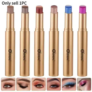 Multi Purpose Cream Glitter Eyeshadow Stick 6 Optional Shades Gradient 3-in-1 Design Waterproof Sweatproof Long Lasting Smudge Resistant Cosmetic