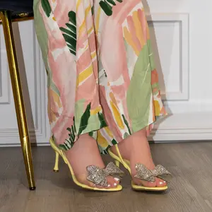 Alondra - Women’s Rhinestone Bow Detail Kitten Heels Mules, Pointed Toe & Cushioned Insole, Perfect for Bridal Events, Date Nights, or Summer Soirées