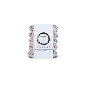 TELETIES - Party People - Tiny Hair Ties - Pack of Five - Strong Grip - No Rip
