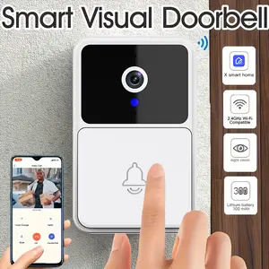 X3PRO HD Infrared Night Vision Smart Doorbell: Remote real-time viewing, two-way voice intercom, wireless installation, and long-lasting battery life. 24-hour remote protection ensures your front door is visible, audible, and manageable.