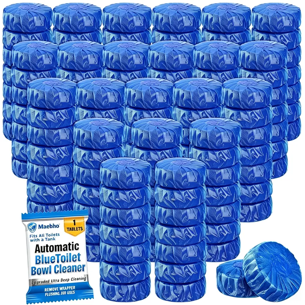Maebho Automatic Toilet Bowl Cleaner Tablets, Bathroom Toilet Tank Cleaner (8 -24PACK) Toilet Tank Odor Remover dealsforyoudays Household Cleaning Supplies Soluble Blocks  Home Cleaning Supply
