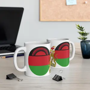 Flag of Malawi High Resolution white background Coffee Cup Lovers Ceramic 11oz design by Admir Kacamakovic