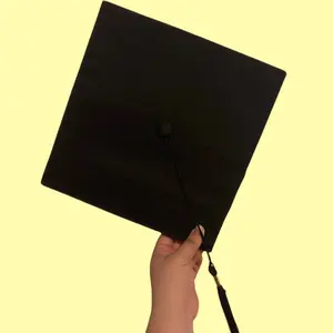 Blank Black Graduation Cap with Tassel