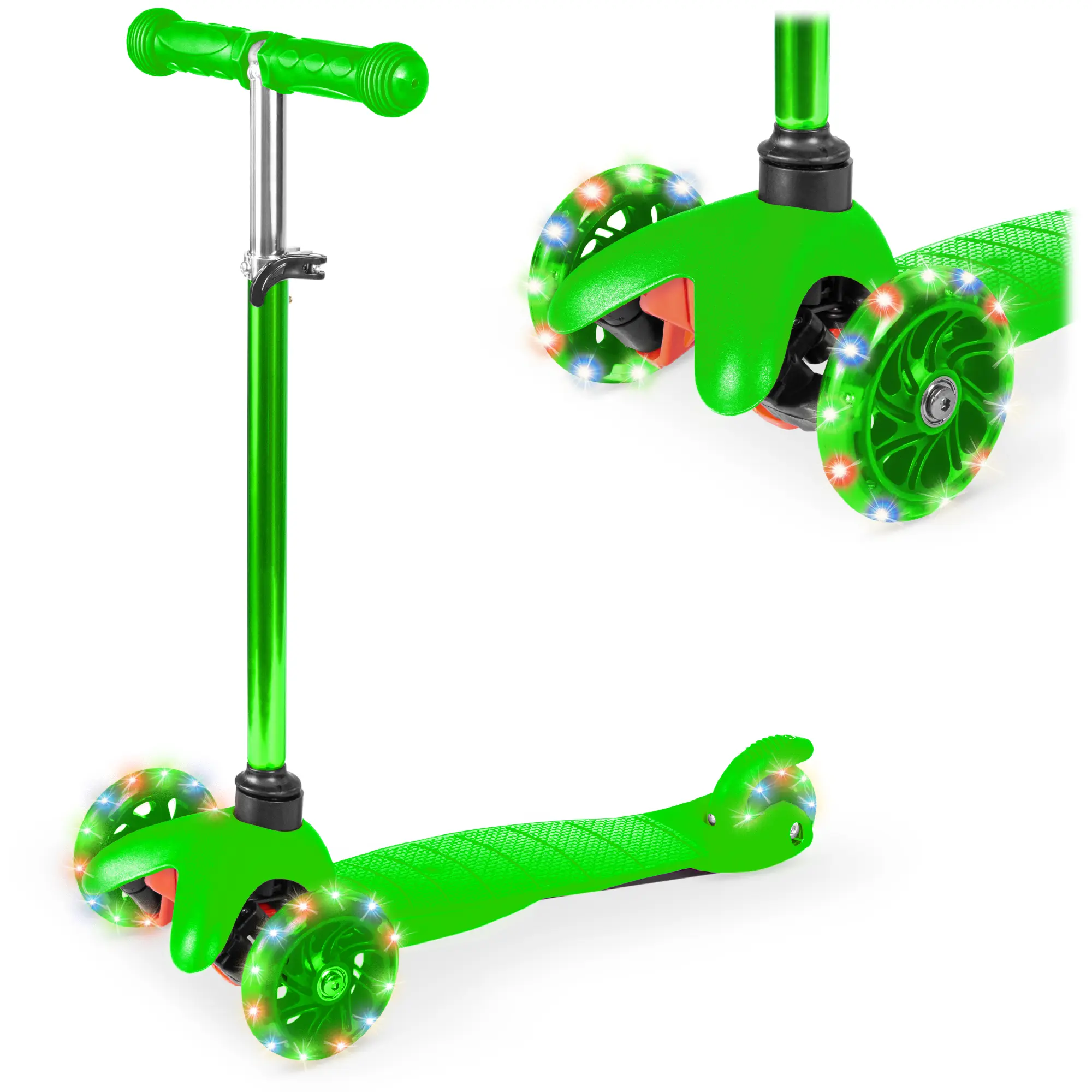 Best Choice Products Kids Mini Kick Scooter Toy w/ Light-Up Wheels and Height Adjustable T-Bar Best Choice Products Kids Mini Kick Scooter Toy w/ Light-Up Wheels and Height Adjustable T-Bar