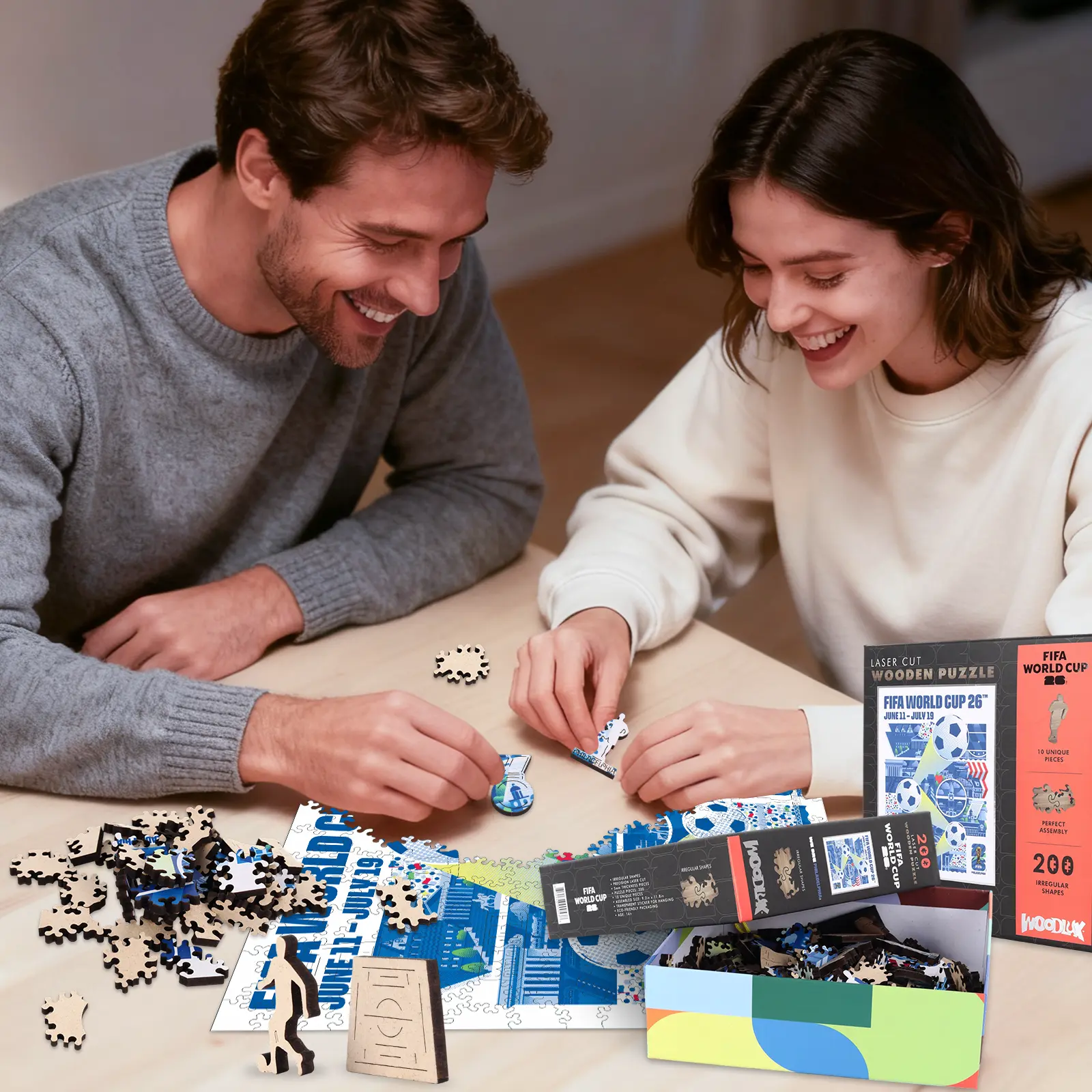 FIFA World Cup 2026 Philadelphia Jigsaw Puzzle, Officially Licensed, 200 Laser-Cut Pieces,5MM Thick, Soccer Fan Gift
