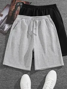 Men's stylish casual sports shorts, regular fit, waist with drawstring, pocket design, machine washable polyester fiber, can be given as a gift to husband or boyfriend