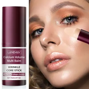 9 g Wrinkle Core Stick, Calcium and Collagen Extract Formula, Moisture-Balance Skin Elasticity Booster, Multi-Balm for Eye Area, Nasolabial Folds and Forehead