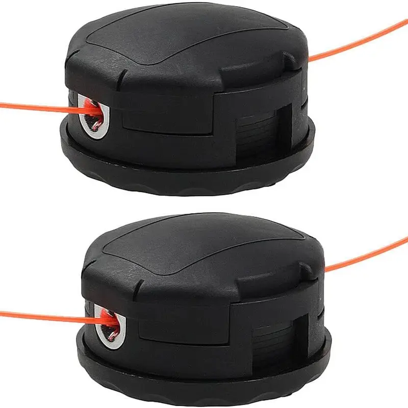2-Pack Speed Feed 400 Trimmer Head Replacements for Echo SRM-Series Lawn Care Equipment - 2x Bump Feed Weed Eater Heads, 10mm x 1.25mm LH Reinforced Nylon String Line, 2-Pack Backup, Fits SRM-225, SRM-230, SRM-210, Pre-Wound Spools for Overgrowth Trimming