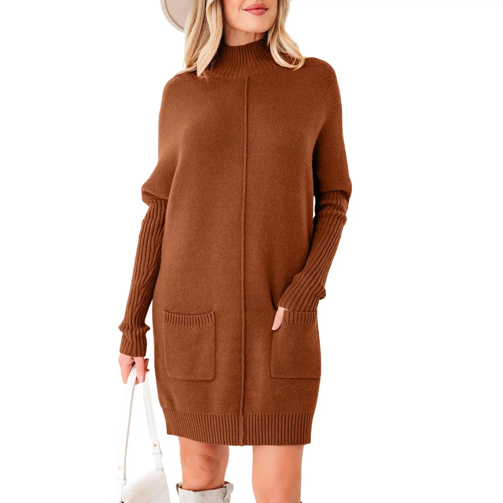 long sleeve knee length dress for wedding guest Burgundy Knee Length Long Sleeves Chiffon Wedding Guest Dress