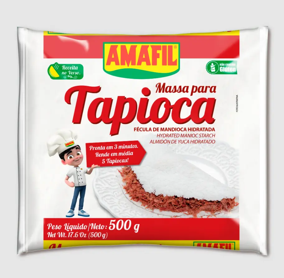 Amafil Hydrate Cassava Starch - Sugar-Free, Vegan, Gluten-Free Baking Ingredient with Mild Flavor (17.6oz Bag, Single Item)