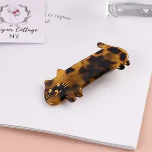 Cat Hair Clip,Adorable Hair Clip,Acrylic Hair Clip,Alligator Clip,Hair Barrette for thin,Gift For Her,Cat Lover Gift,Moeher's day gift