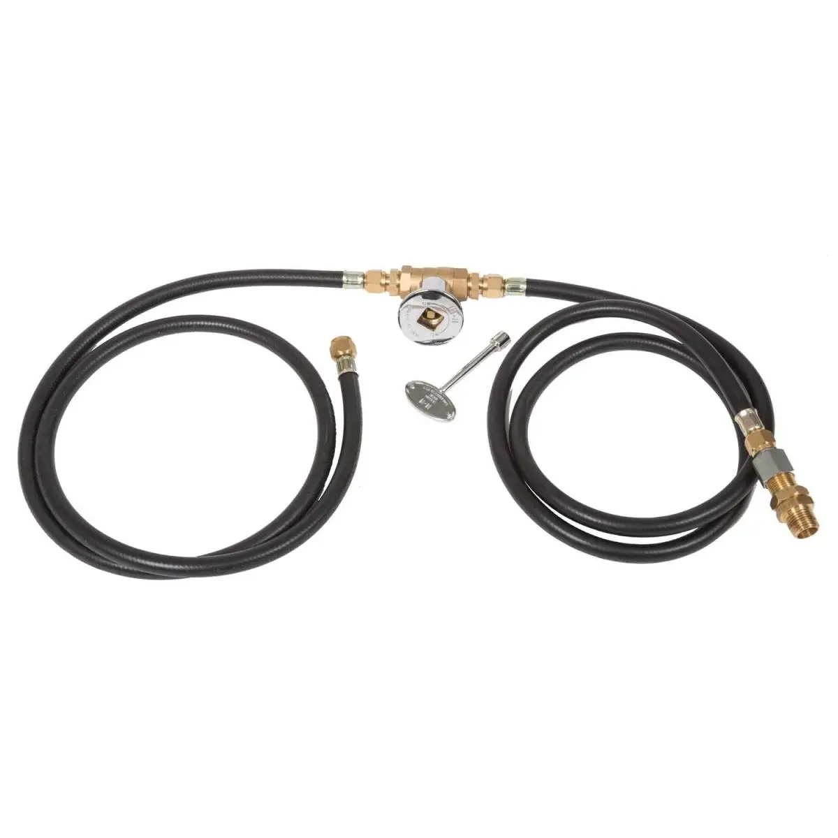 212 MAIN Durable Natural Gas Conversion Full Kit - Black, 10-ft Length, Includes 10' LP Hose and Valve