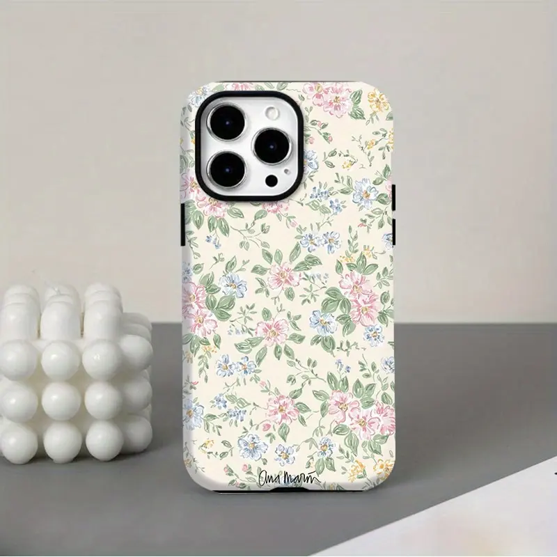 Designed with intricate floral patterns by Asano, this durable and shock-absorbing two-in-one phone case is suitable for iPhone 17, 16, 15, 14, 13, 12, 11, X, Samsung, and other series models. It makes a great holiday gift for friends or family.