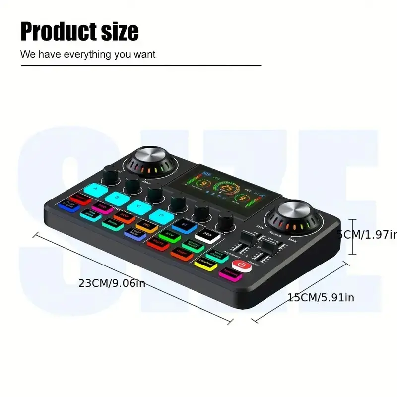 F668 Beginners Gaming Audio Mixer OTG 3D Folding Screen Console PC