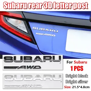 1pcs Subaru Car Letter Trunk Logo Sticker, Waterproof Scratch-Resistant Self-Adhesive Car Emblem, Compatible with Wrx, Xv, Forester & More