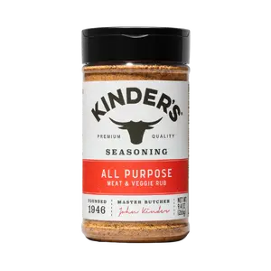Kinder's Master Butcher's All Purpose Seasoning - Meat & Veggie Rub with Garlic Onion Black Pepper Herbs & Spices 9 oz