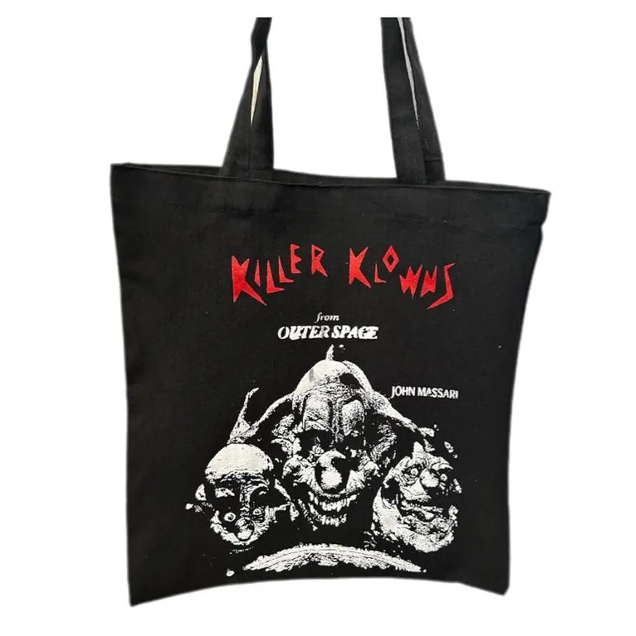 Killer Klowns from Outer Space 14" x 16" Tote Bag with Long Handle Screenprinted Design