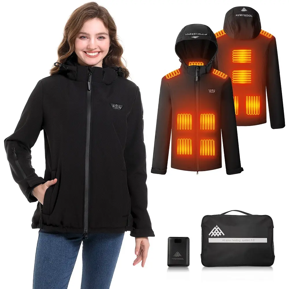 Heated Clothing for Women - Keep Warm Anywhere! Premium Quality, Stylish Design. Ideal for Ladies in Cold. Detachable Jacket Technical Jacket