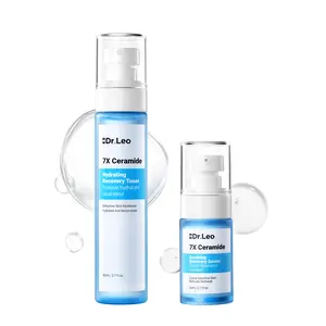 Dr.Leo 7X Ceramide Skin Care Kit, 2-Piece Set with 20ml Soothing Calm Serum & 80ml Hydrating Recovery Toner – Rapid Redness Relief, Long-Lasting Hydrate, Moisturizer for Sensitive Skin, Smooth Texture, Affordable,summerwins