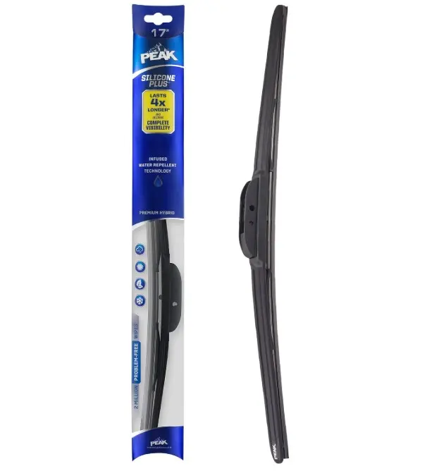 17 Inch Silicone Windshield Wiper Blade, All-Weather Replacement Wiper for Clear Visibility & Smooth Streak-Free Performance