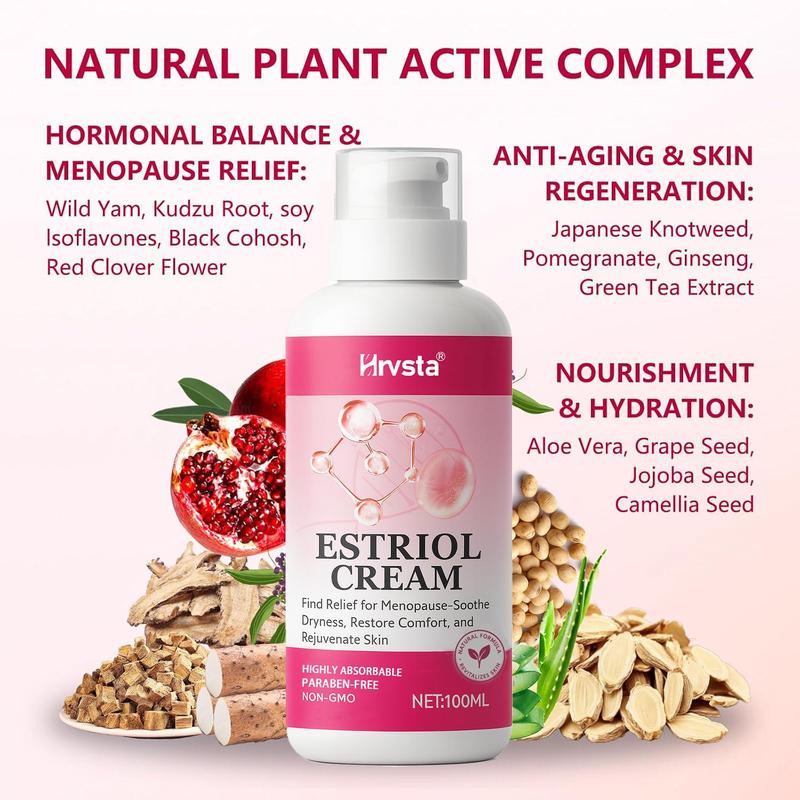Estriol Cream for Women – Natural Hormone Balance Moisturizer with Wild Yam & Bioidentical Estriol for Firm, Radiant Skin