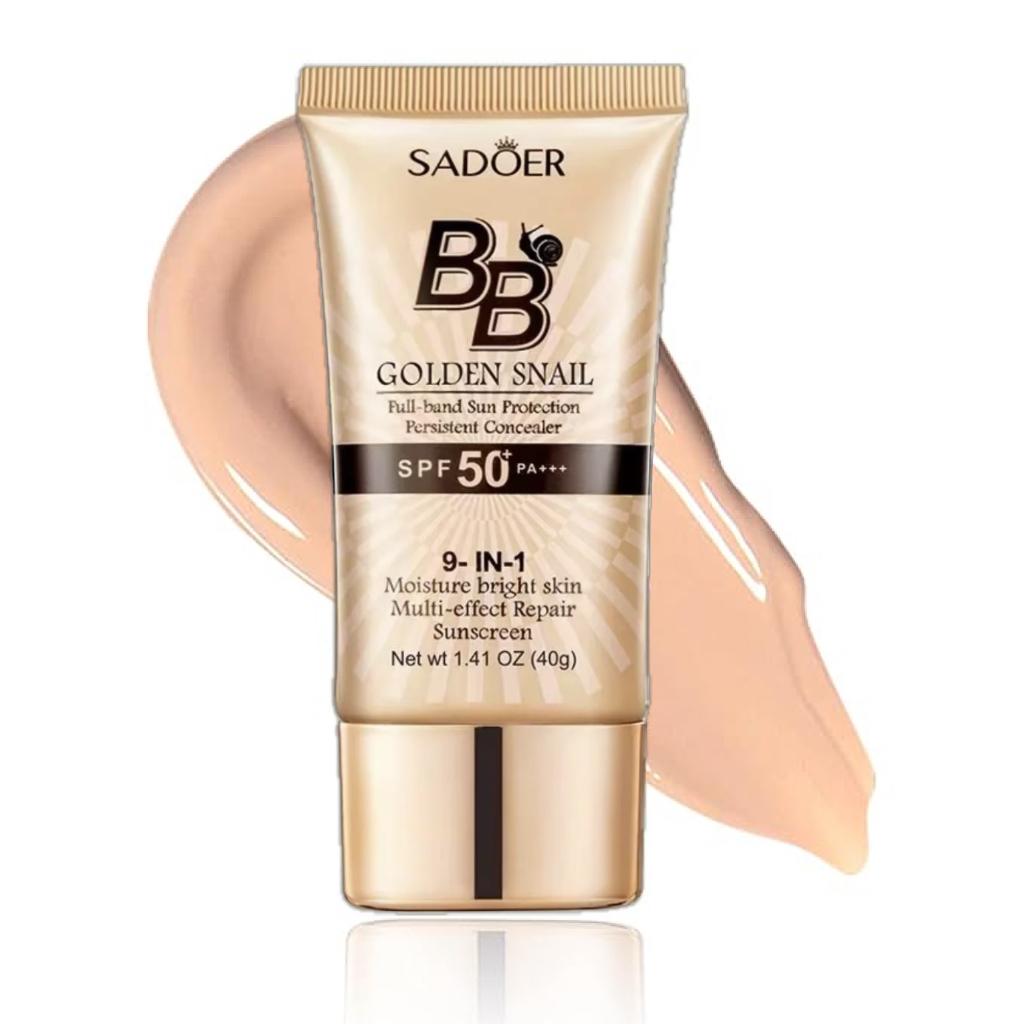 Waterproof snail BB cream, moisturizing matte finish, refreshing non-greasy daily makeup, beginner friendly face foundation cream, holiday beauty gift