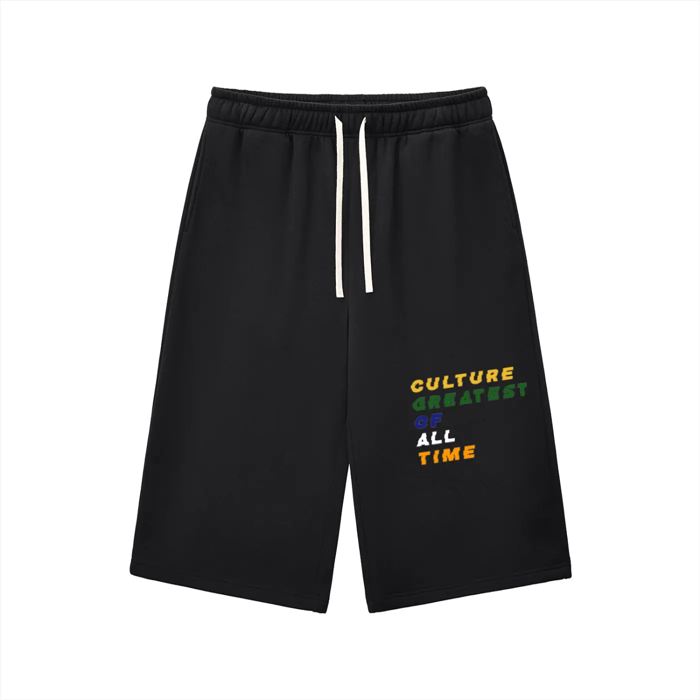 Relaxed Drawstring Three-quarter Sweatpants