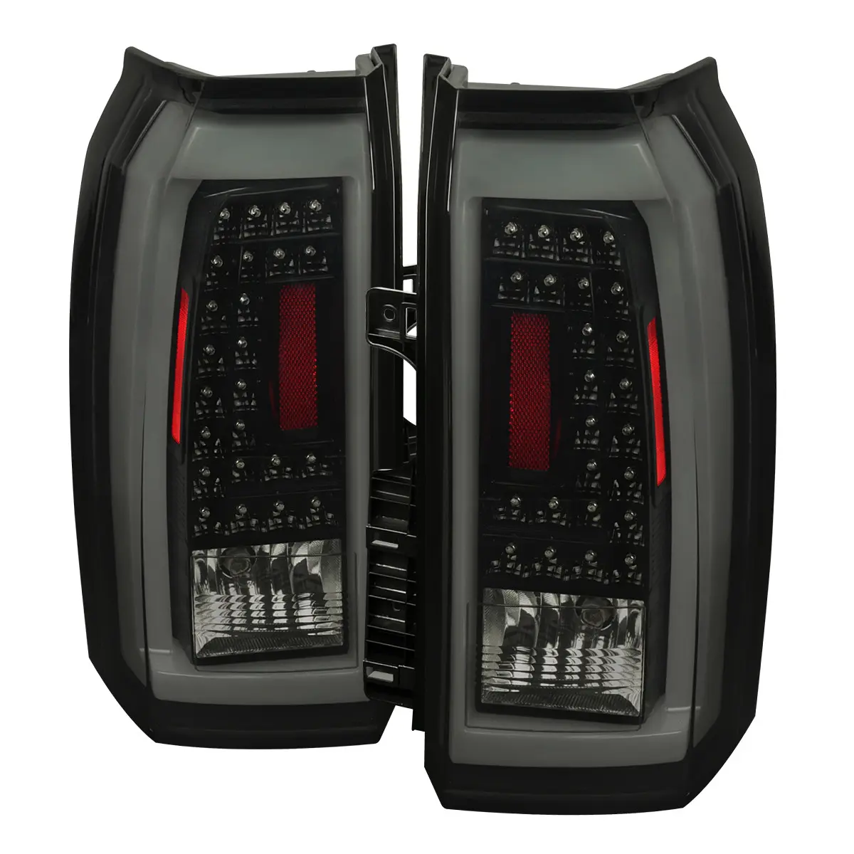 2015-2020 Chevrolet Tahoe/Suburban LS LT LTZ Premier LED Tail Lights (Glossy Black Housing/Smoked Lens)