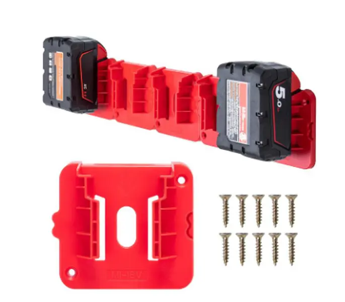 Tool Holders and Battery Holder 18V bandsaw bracket 5pc Wall Mount mounting plate Hanger Battery 5pc Drill Tool Storage Shelf with Screws