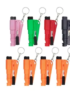 Multifunctional Car Safety Hammer, 3-In-1 Emergency Escape Tool with Window Breaker & Seatbelt Cutter, Durable Plastic, Multiple Colors Available