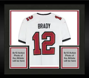 Framed Tom Brady Tampa Bay Buccaneers Autographed Nike White Limited Jersey with "SB LV MVP" Inscription - Fanatics Authentic Certified