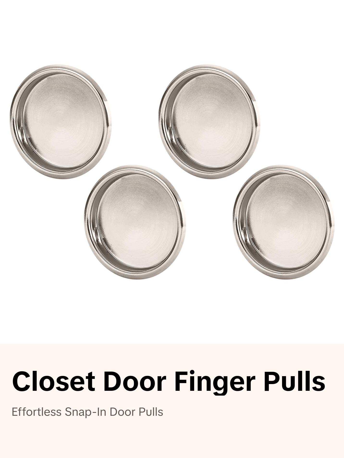 Nuk3y Easy Snap in Closet Door Finger Pull, 2-1/8" , 4 Pack