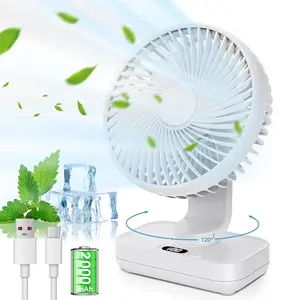 Portable Fan with 5 Adjustable Speed Levels, 2000mAh Long-Lasting Battery, Type-C Charging for Office Bedroom and Commuting
