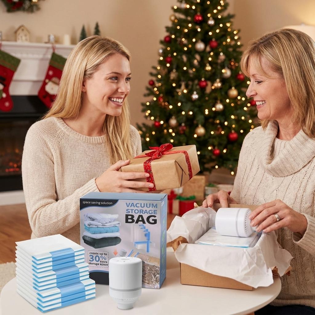 2026 New Vacuum Storage Bags，Travel Vacuum Bags with Pump，Vacuum Seal Bags for Clothing, Space Saver Vacuum Storage Bags, 24 Pack Combo Travel Vacuum Bags for Luggage