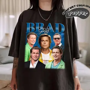 Brad Pitt Shirt, Comfort Colors Shirt, Brad Pitt Retro TShirt, Brad Pitt Fan Gift, Vintage 90s Shirt, Bootleg Shirt