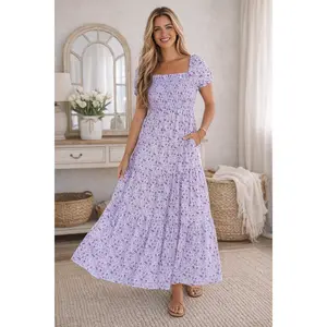 Lavender Fields Smocked Maxi Dress