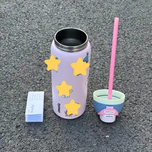[LIMITED EDITION] Owala Pink Peanuts 32oz Water Bottle – Stainless Steel Insulated Flask with Flip Lock Lid, Leakproof Sports Bottle for Gym & Travel