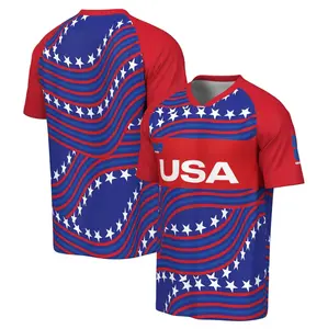 World Cup 2026 USA Sublimated Jersey – Full Print Soccer Shirt, Unisex Football Fan Jersey Breathable Short Sleeve Sports Tee