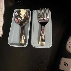 Stainless Steel Cutlery Set, 1 Set Including Fork & Spoon & Storage Box, Portable Tableware Set for Outdoor Camping Travel, Outdoor Camping Supplies