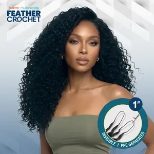 The Stylist Game Changer Human Hair Blend Feather Crochet Water Wave 22"