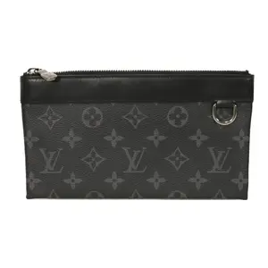 Pre-owned Louis Vuitton Canvas Small Leather Goods Pochette Discovery PM Monogram Eclipse Leather Pouch