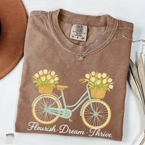 Comfort Colors FDT TShirt, “Flourish Dream Thrive” Subtle Graphic Tee, Empowerment Quote T-Shirt