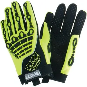 HexArmor Chrome Series 4026-S Cut & Puncture Resistant Work Gloves - Level 5, Black/Yellow, High-Visibility, Small Size, 1 Pair (7)